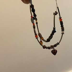 (FREE WITH BUNDLE PURCHASE) Unique Double Layered necklace with various charms